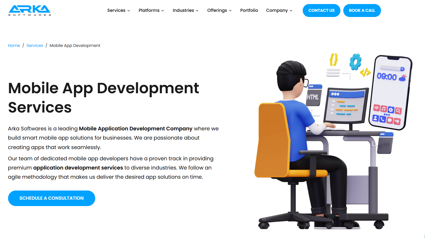 Arka Softwares app development company