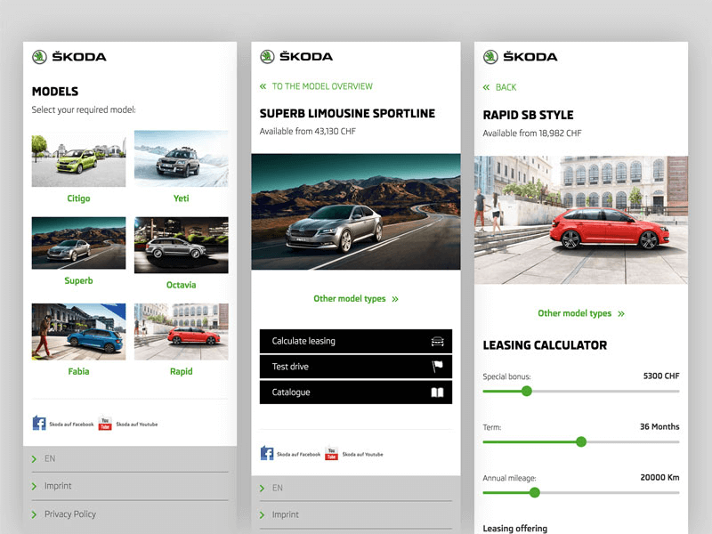car lease application development