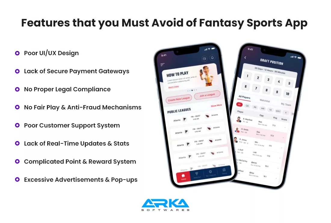 Features that you Must Avoid of Fantasy Sports App 
