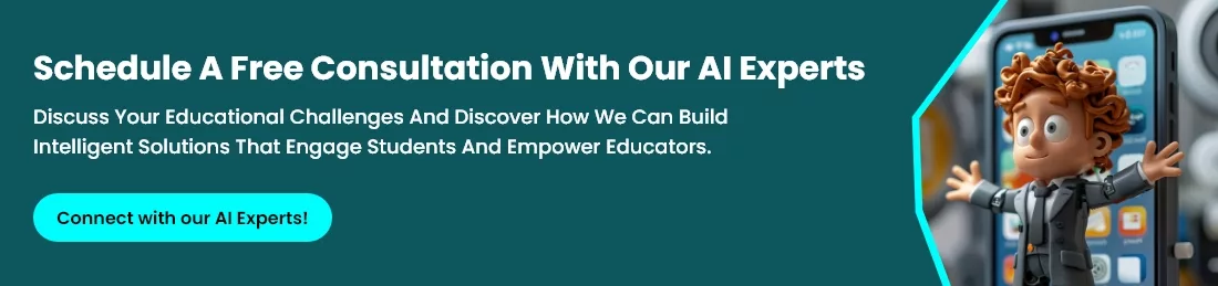 Free AI consultation banner with cartoon character and phone.