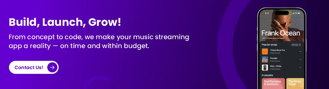 music streaming app development cost
