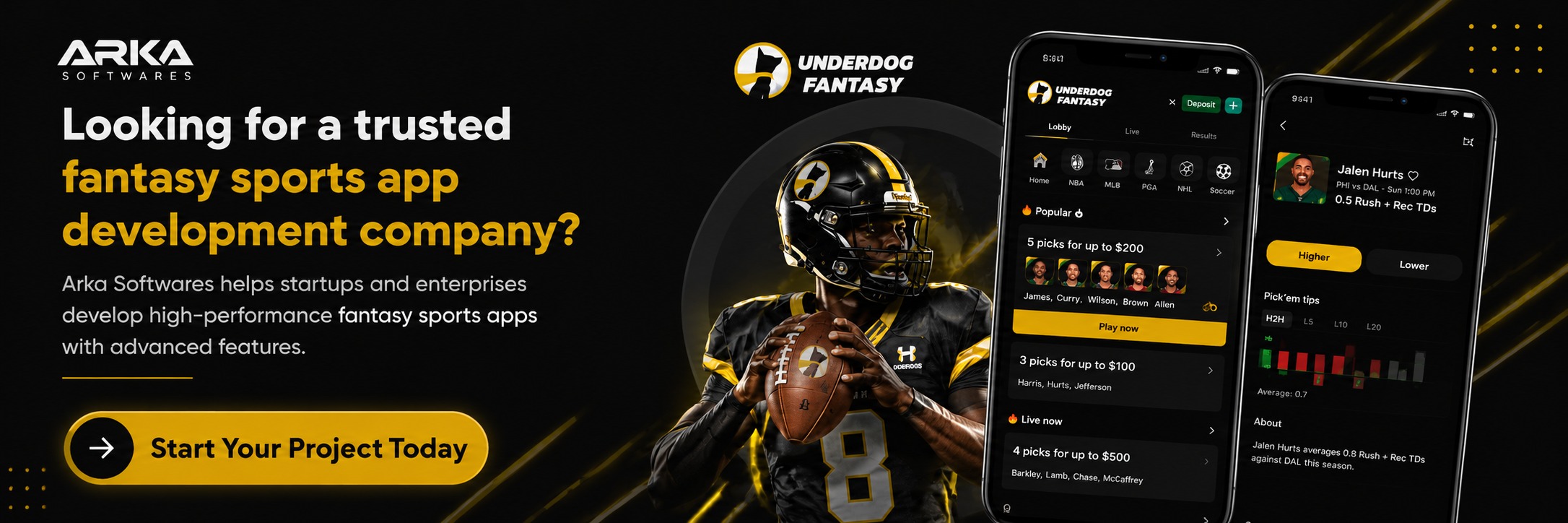 how to develop an app like Underdog fantasy