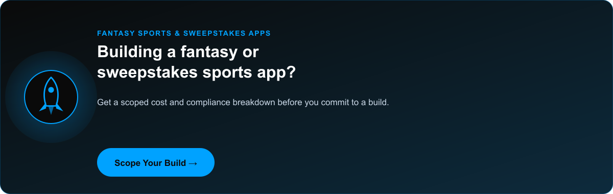 Get a scoping call with Arka Softwares to build your sweepstakes sportsbook or fantasy sports app